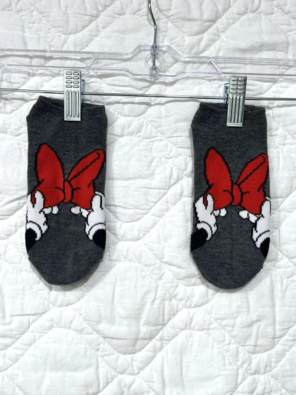 Disney Mickey & Minnie No-Show Socks – 3 Pairs – New Without Tags